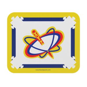 The Axis Mouse Pad — Colorful Yellow & Blue Desk Mat