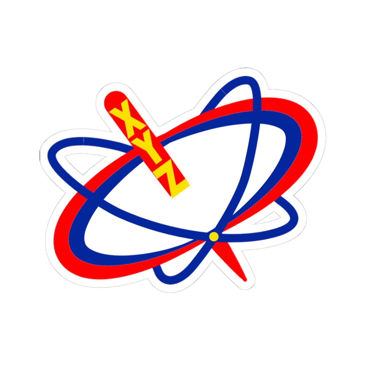 Brand Mark Sticker — “The Axis Puzzle” Logo Kiss-Cut Sticker - Image 4